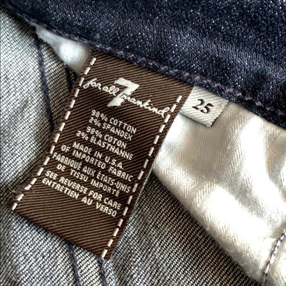 7 FOR ALL MANKIND Straight Leg Dark Wash Jeans - Picture 16 of 16